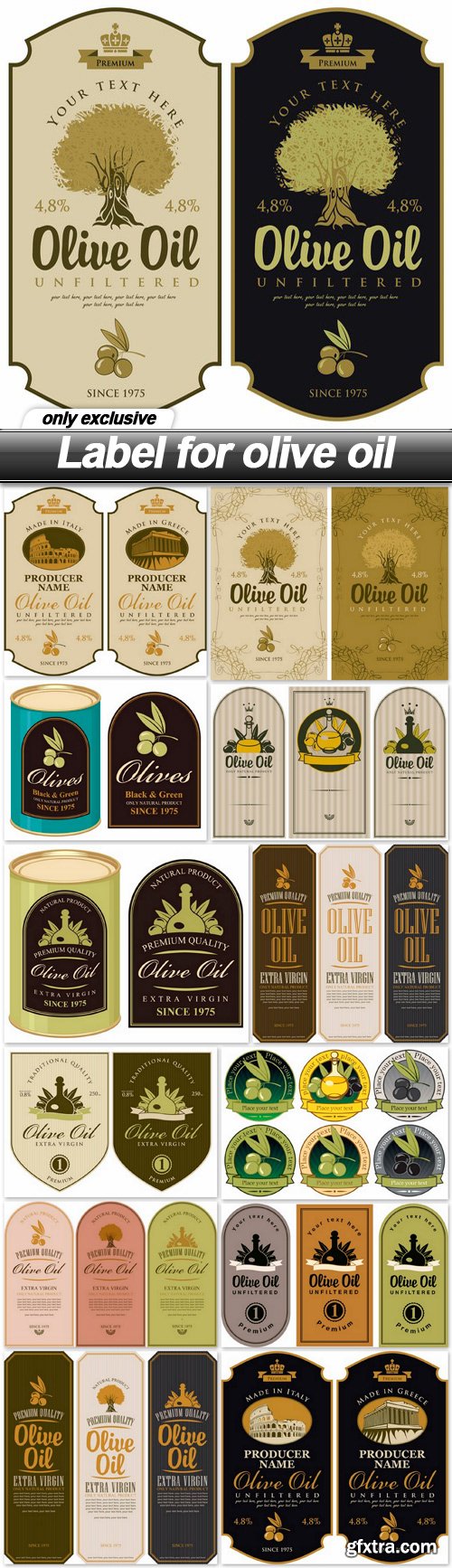 Label for olive oil - 13 EPS