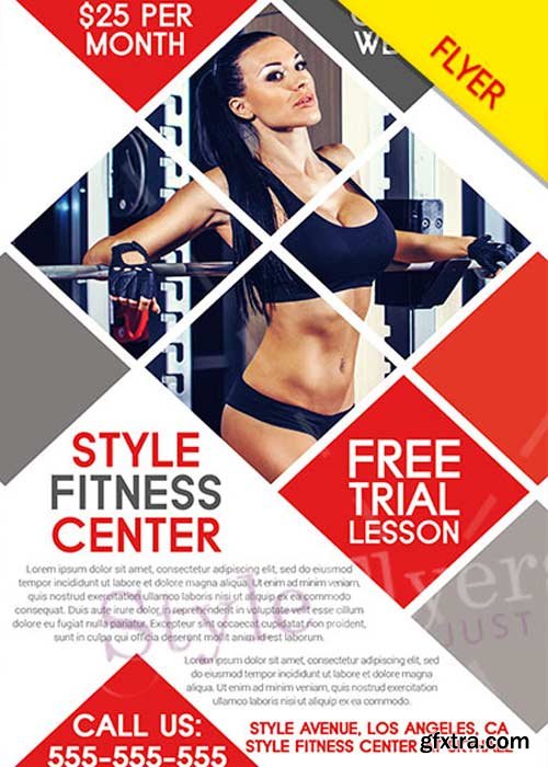 Fitness V12 PSD Flyer Template