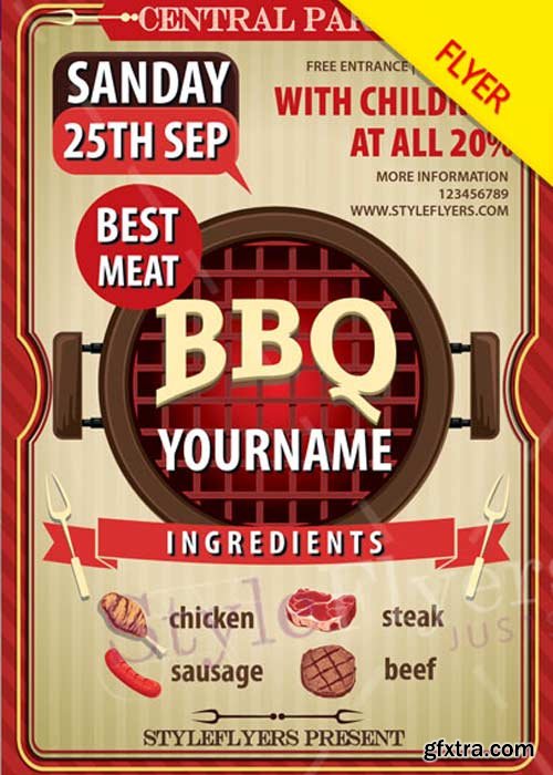 BBQ V9 PSD Flyer Template