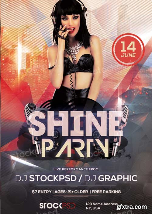 Shine Party V7 PSD Flyer Template