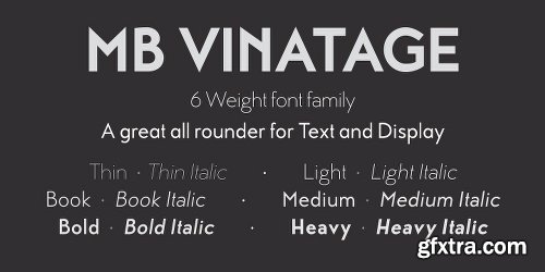 MB Vinatage Font Family - 12 Fonts