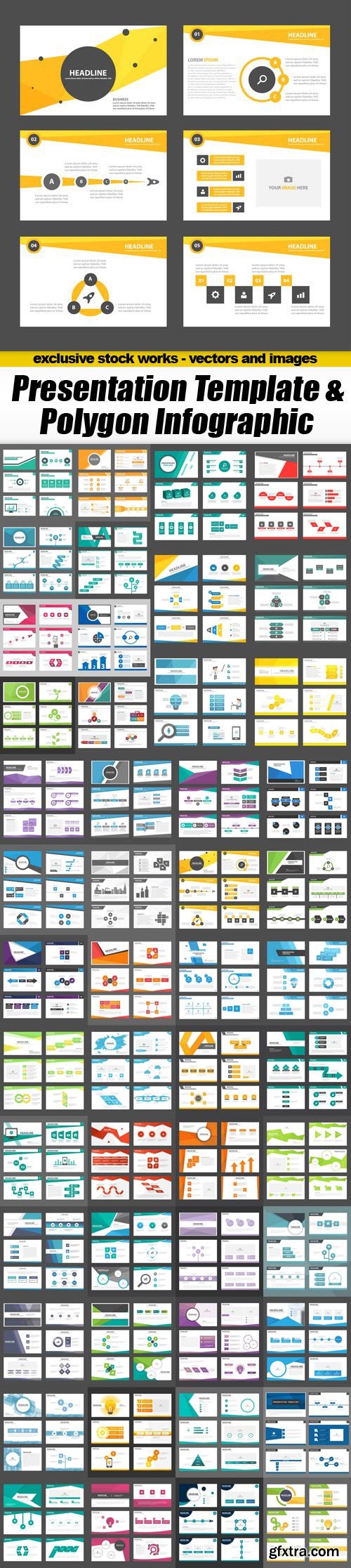 Presentation Template & Polygon Infographic - 50xEPS