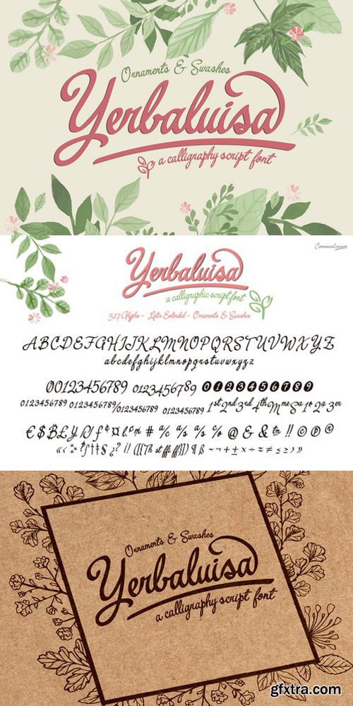 CM - Yerbaluisa, calligraphic font 878440