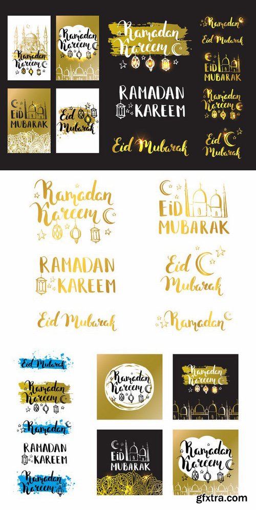 CM - Ramadan golden Cards and elements 714450