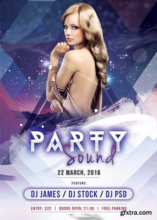 Party Sound V5 PSD Flyer