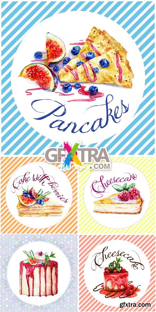 Stock Photo - Painted Sweet Cakes