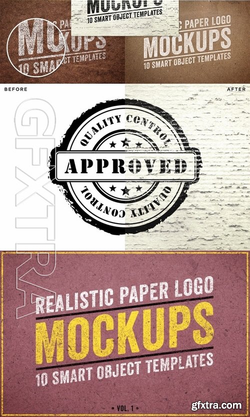 Realistic Paper Logo Mockups Volume 1