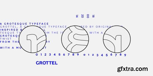 Grottel Font Family - 5 Fonts