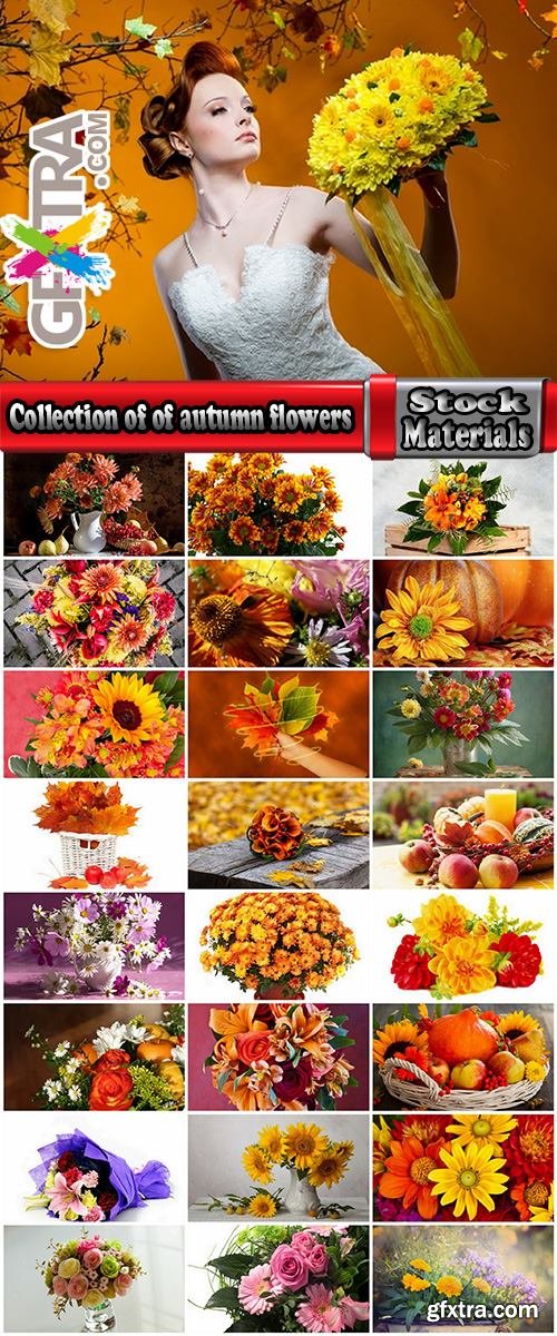 Collection of of autumn flowers bouquet of yellow 25 HQ Jpeg