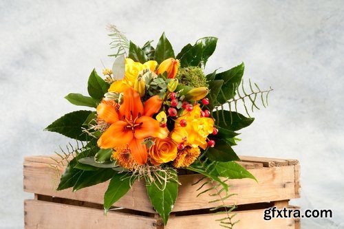 Collection of of autumn flowers bouquet of yellow 25 HQ Jpeg