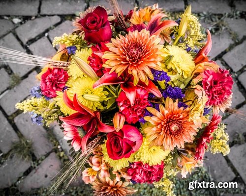 Collection of of autumn flowers bouquet of yellow 25 HQ Jpeg