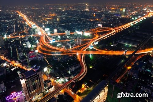 Collection of Bangkok panorama picture night city street skyscraper building 25 HQ Jpeg