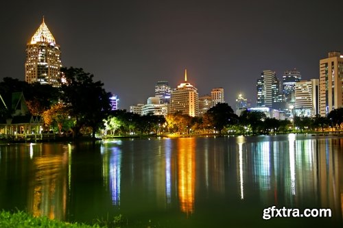 Collection of Bangkok panorama picture night city street skyscraper building 25 HQ Jpeg