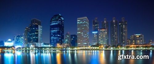 Collection of Bangkok panorama picture night city street skyscraper building 25 HQ Jpeg