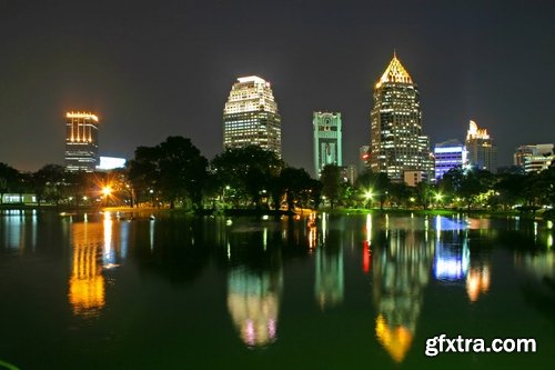 Collection of Bangkok panorama picture night city street skyscraper building 25 HQ Jpeg