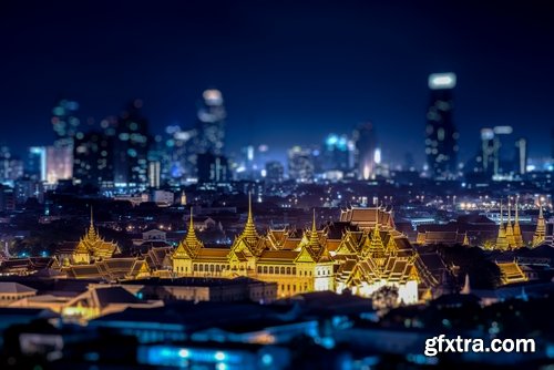 Collection of Bangkok panorama picture night city street skyscraper building 25 HQ Jpeg