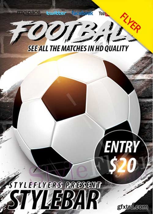 Football V14 PSD Flyer Template