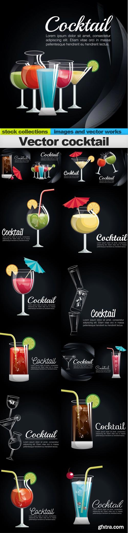 Vector cocktail, 15 x EPS