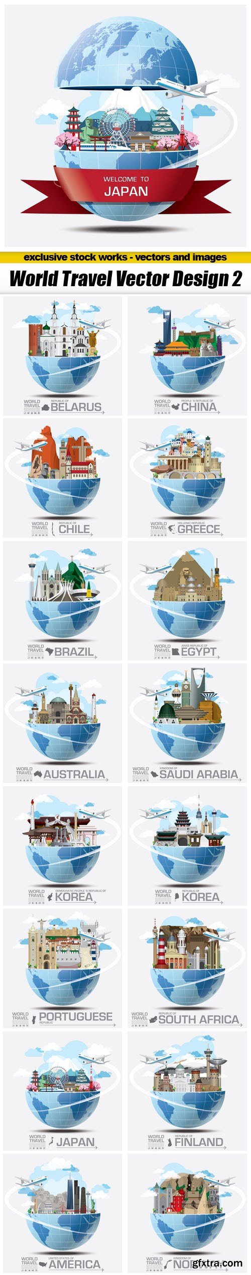 World Travel Vector Design 2 - 18xEPS