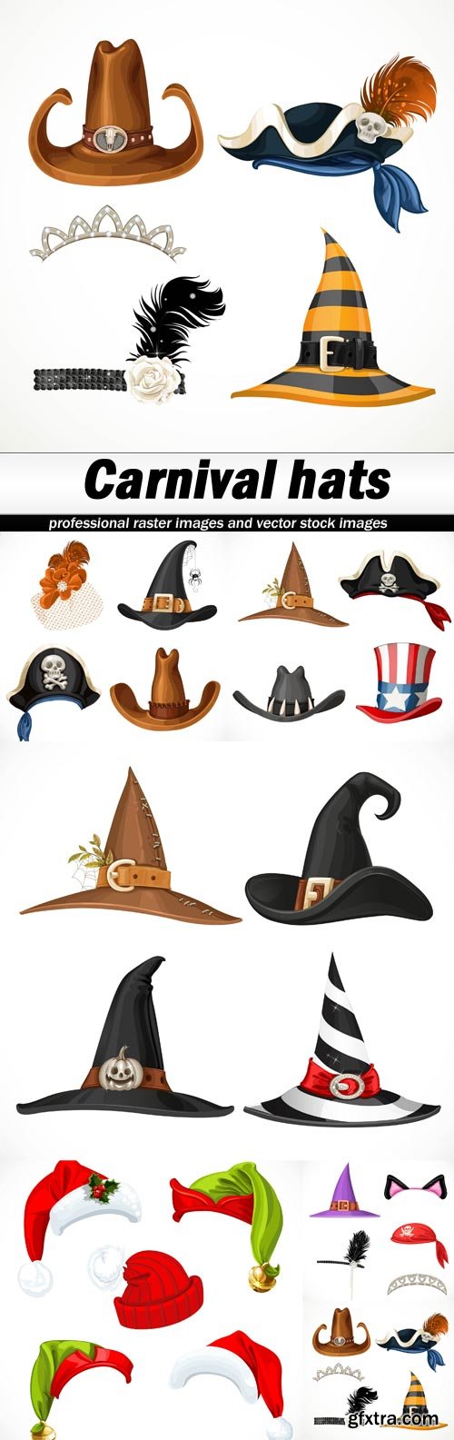 Carnival hats - 6 EPS