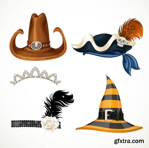 Carnival hats - 6 EPS