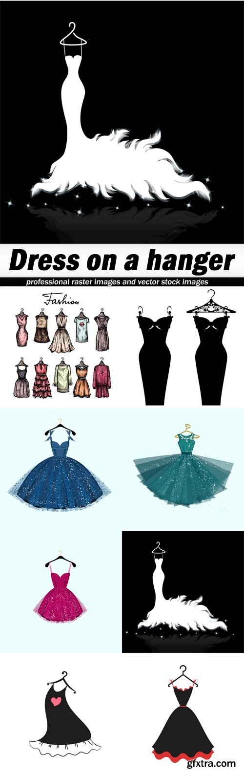 Dress on a hanger - 8 EPS