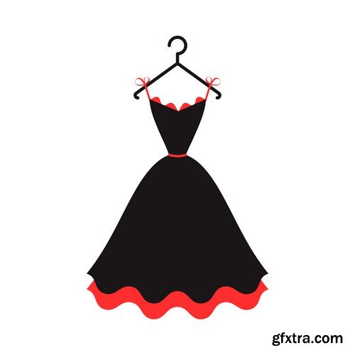 Dress on a hanger - 8 EPS