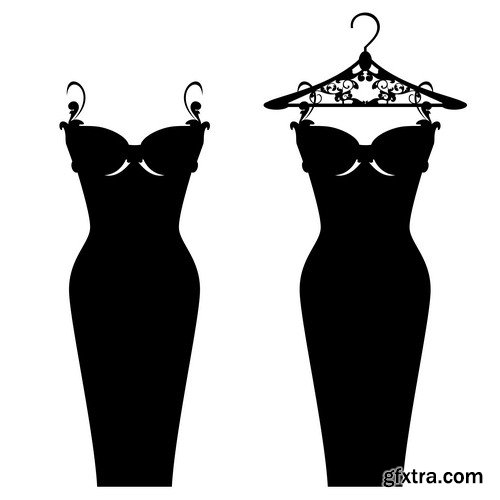 Dress on a hanger - 8 EPS