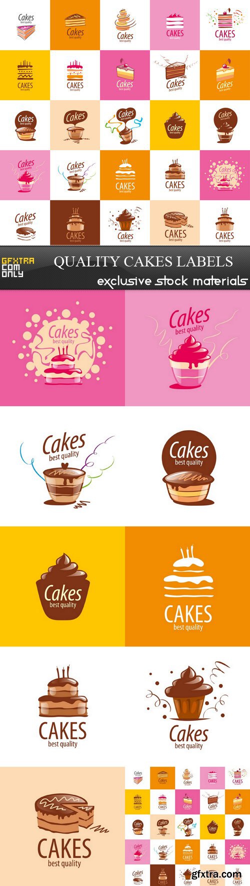 Quality Cakes Labels - 10xEPS