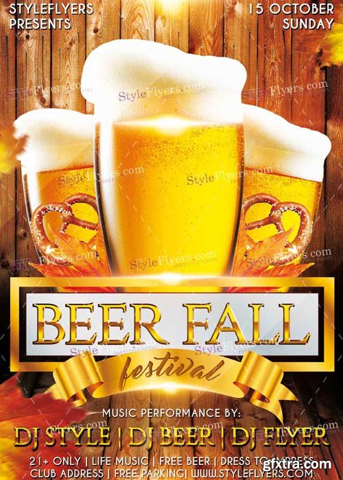 Beer Fall Fest V5 PSD Flyer Template