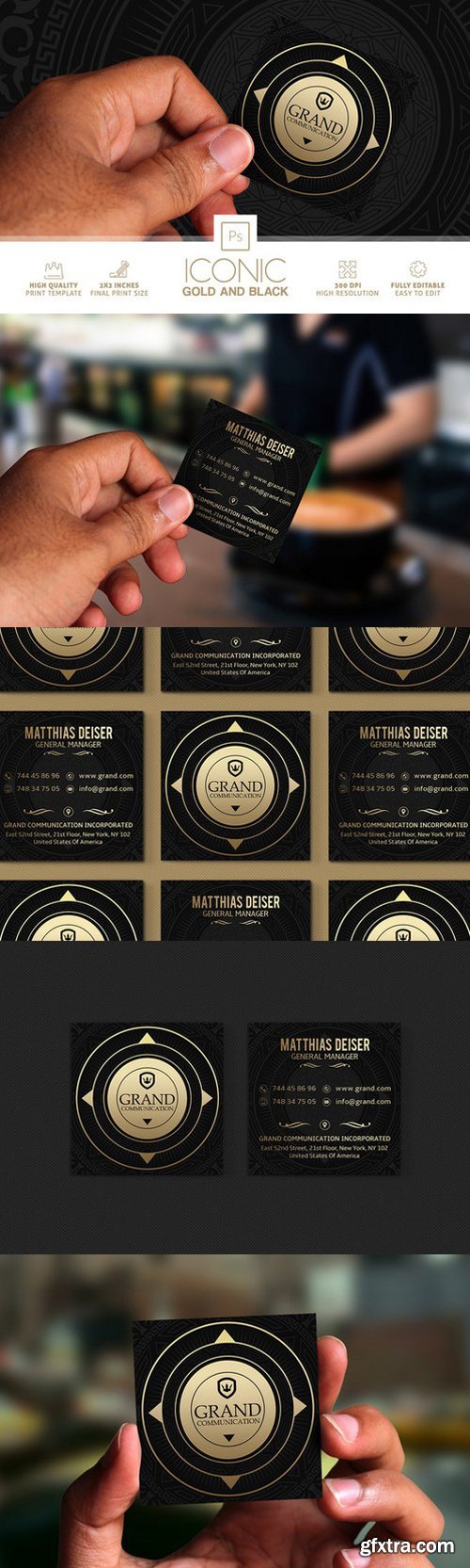 CM - Iconic Gold And Black Business Card 865345