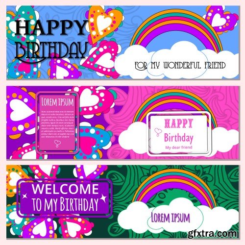 Happy Birthday template and mandala pattern, brochure, gift certificate, party invitation, congratulation