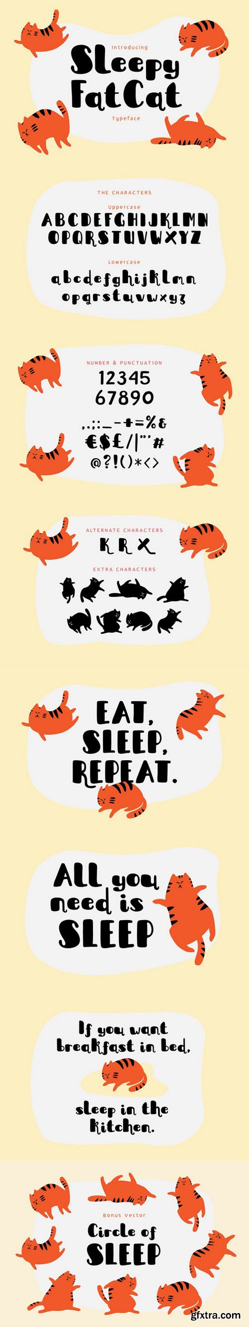 CM - Sleepy Fat Cat Typeface 880028