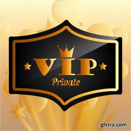 Collection of gold sticker label background is the crown logo icon vector image 25 EPS