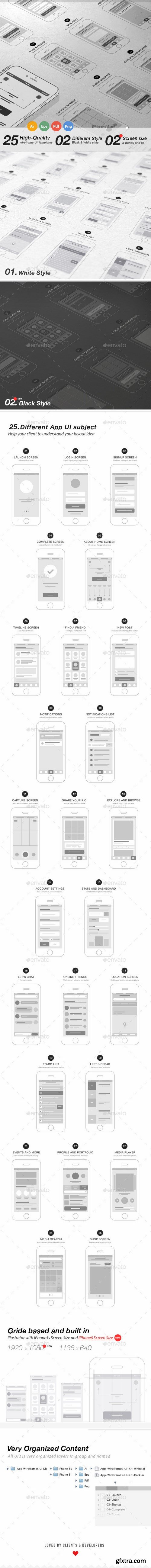 GraphicRiver - App Wireframes UI Kit 8833833