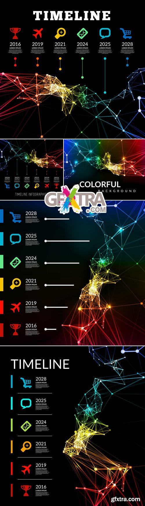 Timeline Infographic Templates Vector 2