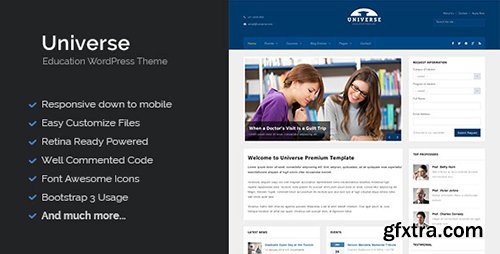 ThemeForest - Universe v1.0 - Education Responsive WordPress Theme - 7145660