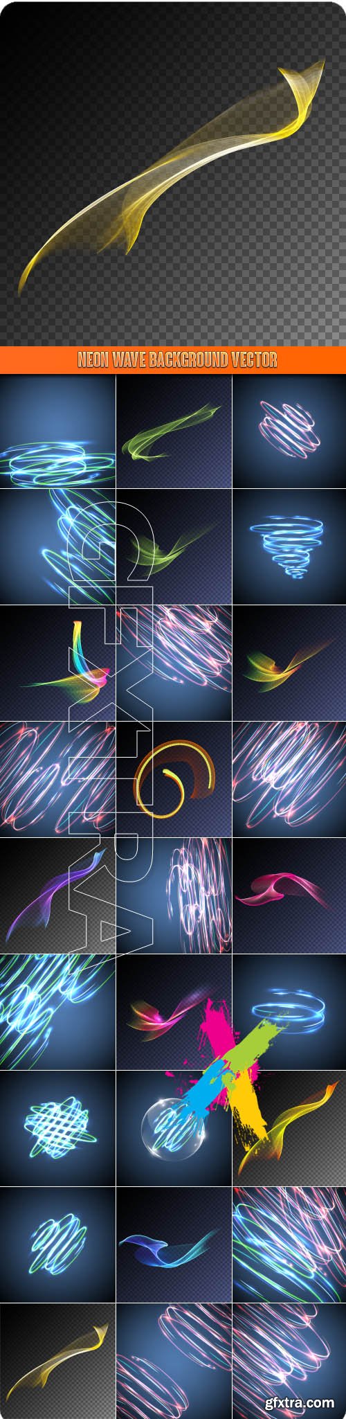 Neon wave background vector