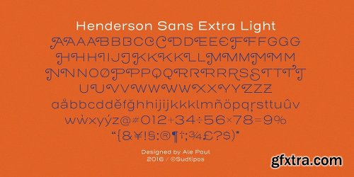 Henderson Sans Font Family - 28 Fonts