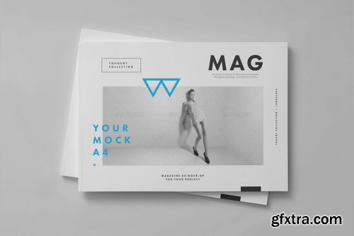 Horizontal A4 Magazine Mock up 2