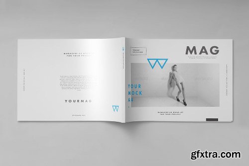 Horizontal A4 Magazine Mock up 2