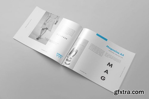 Horizontal A4 Magazine Mock up 2