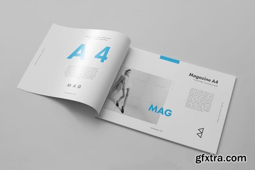 Horizontal A4 Magazine Mock up 2