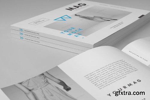 Horizontal A4 Magazine Mock up 2