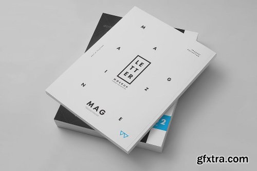 Graphicriver Horizontal Letter Magazine / Brochure Mock-up 2 8354340