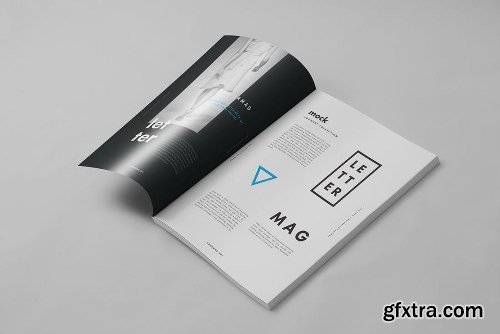 Graphicriver Horizontal Letter Magazine / Brochure Mock-up 2 8354340