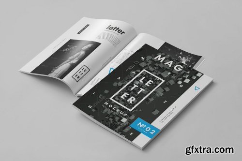 Graphicriver Horizontal Letter Magazine / Brochure Mock-up 2 8354340