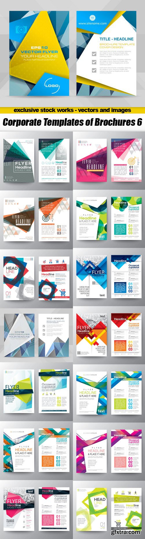 Corporate Templates of Brochures 6 - 15xEPS