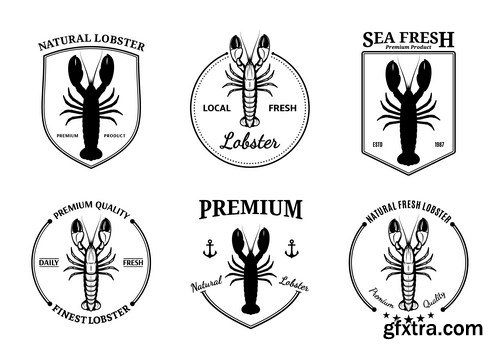 Seafood Vector Set - 15xEPS