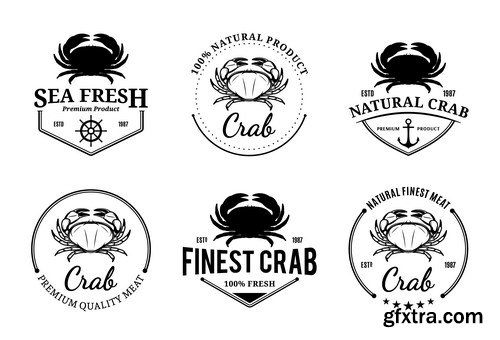 Seafood Vector Set - 15xEPS